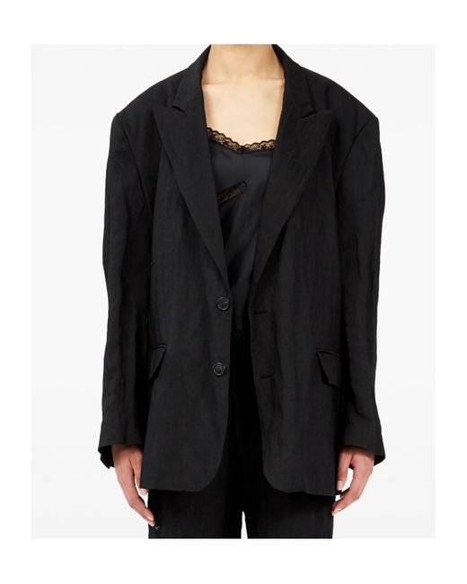 MM6 by Maison Margiela Black Single Breasted Tailored Blazer