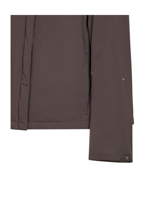 Herno Brown Drawstring Hooded Casual Jacket
