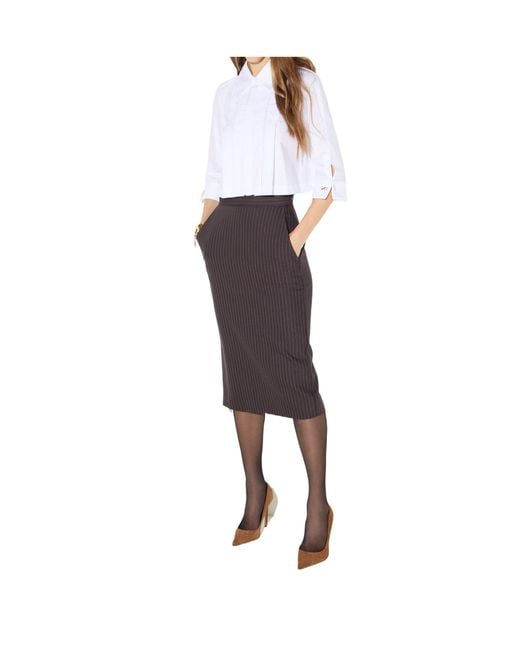 Elisabetta Franchi White Pleat Detailed Shirt