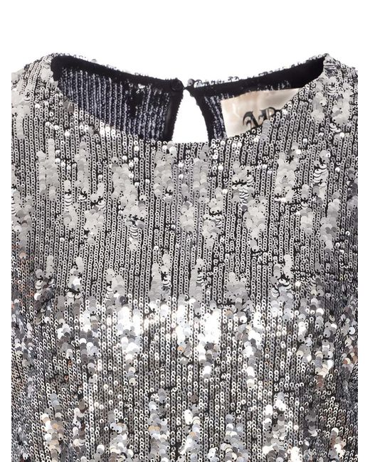 Aniye By Gray Sequin-Embellished Short-Sleeve Top