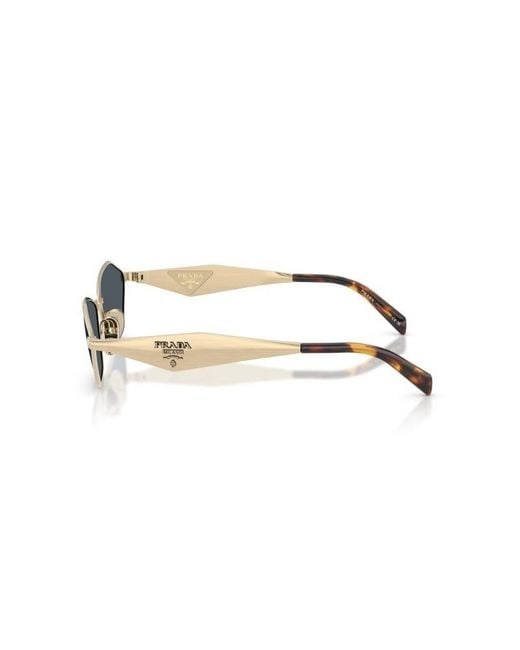 Prada White Eyewear Irregular Frame Sunglasses