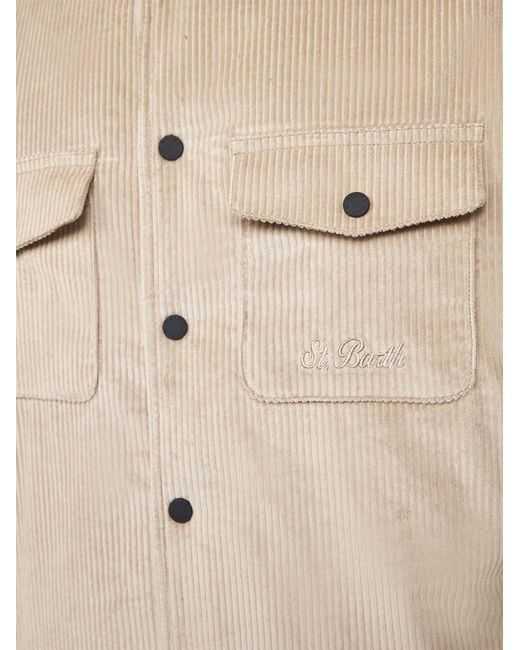 Mc2 Saint Barth Natural Corduroy Chalet Shirt Jacket for men