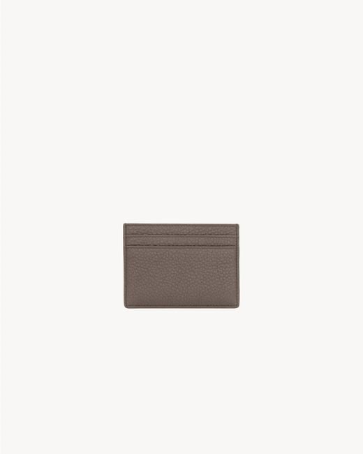 Saint Laurent Gray Tiny Cassandre Card Case for men