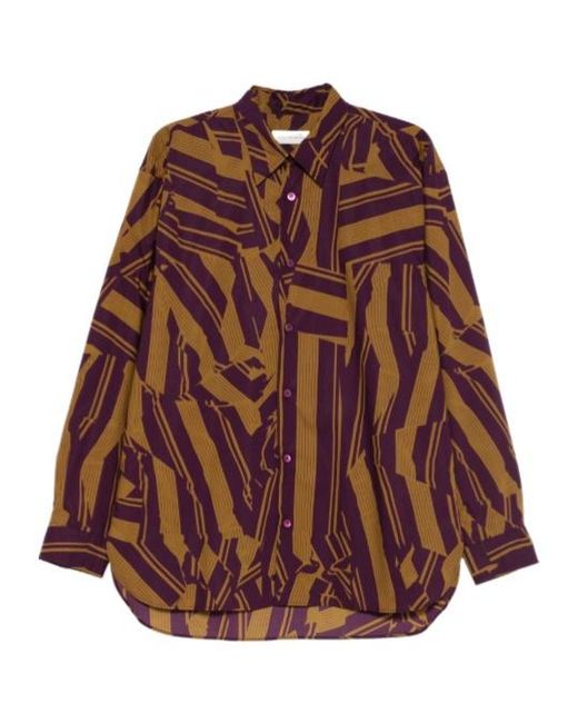 Dries Van Noten Brown Long Sleeve Shirt for men