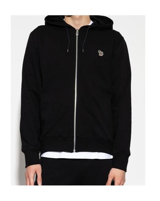 Paul Smith Black Ps Paul Smith Zebra Zip-Up Hoodie for men