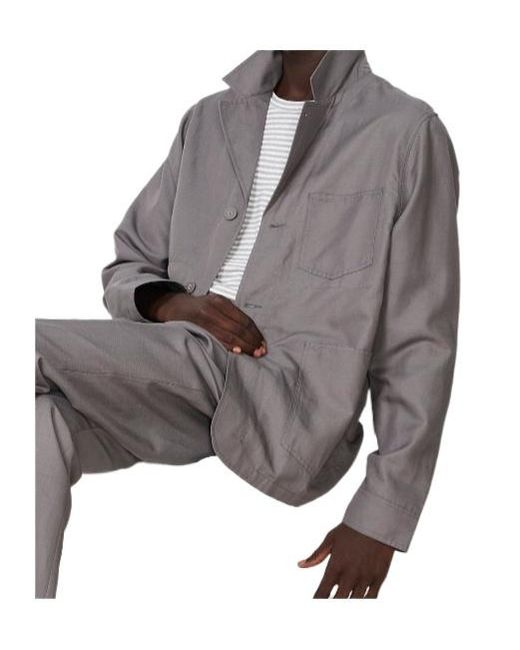 Officine Generale Gray Sycamore Overshirt for men