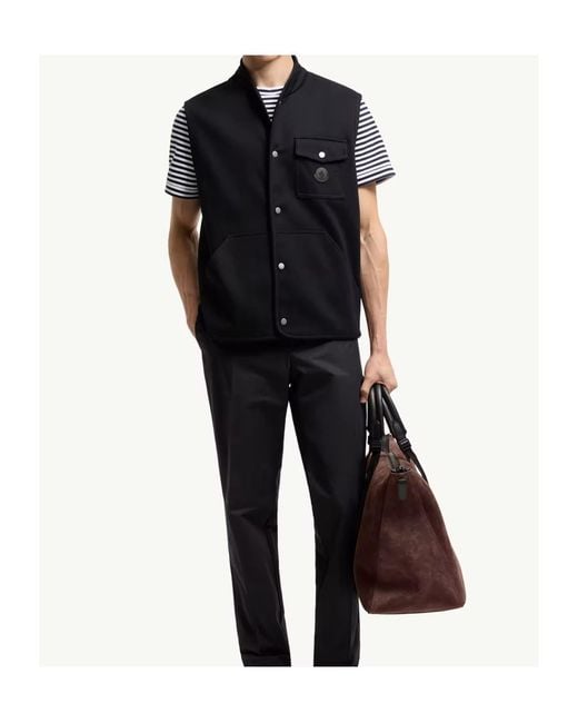 Moncler Blue Catoctin Logo Patch Gilet for men