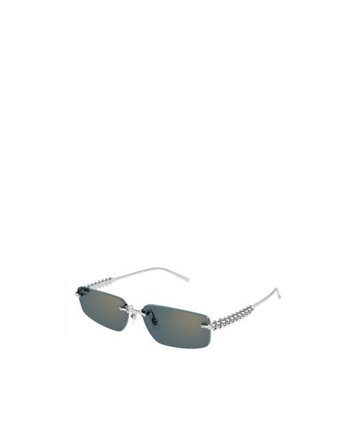 Cartier Multicolor Studded Rectangle-Frame Sunglasses for men