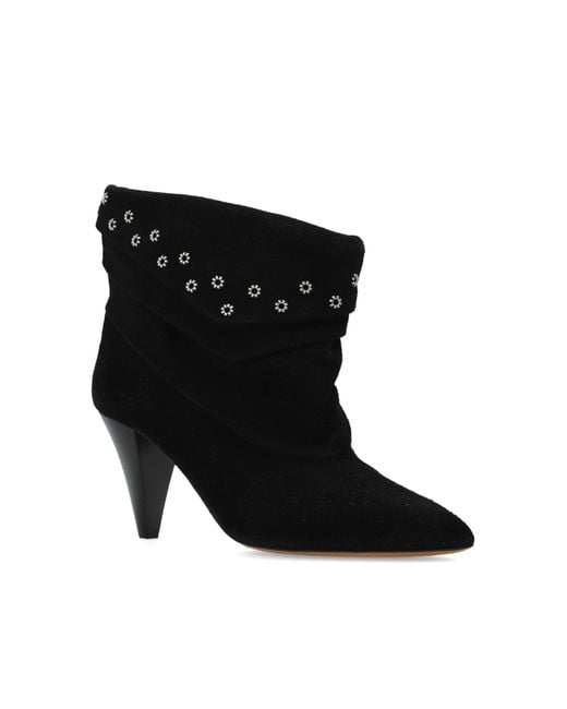 Isabel Marant Black High-Heeled Ankle Boots