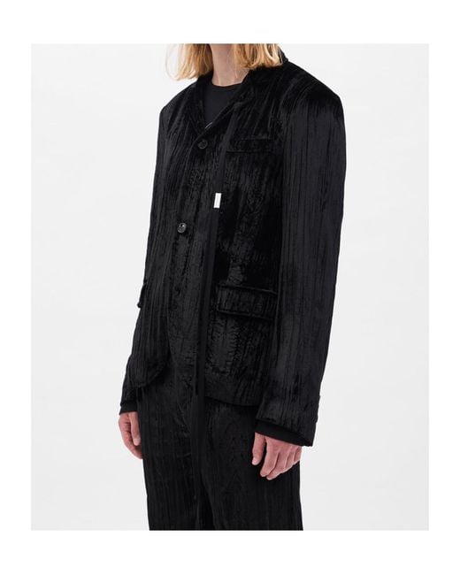 Ann Demeulemeester Black Lucius Velvet Jacket for men