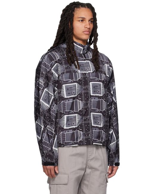 BBCICECREAM Black Printed Casual Jacket for men