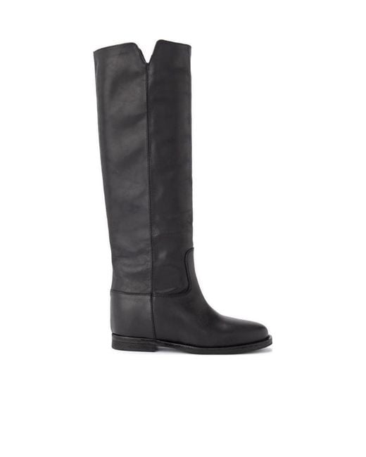 Via Roma 15 Black Flat Boots