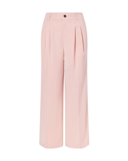 Varley Pink Jayla Twill Wide-Leg Pants