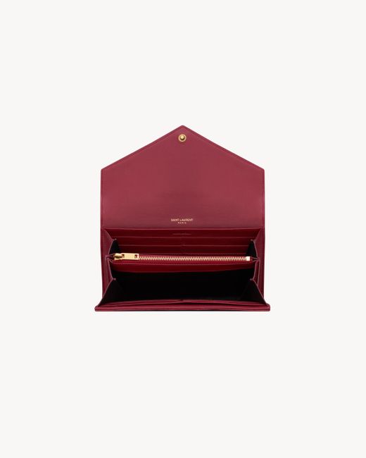Saint Laurent Red Cassandre Large Flap Wallet