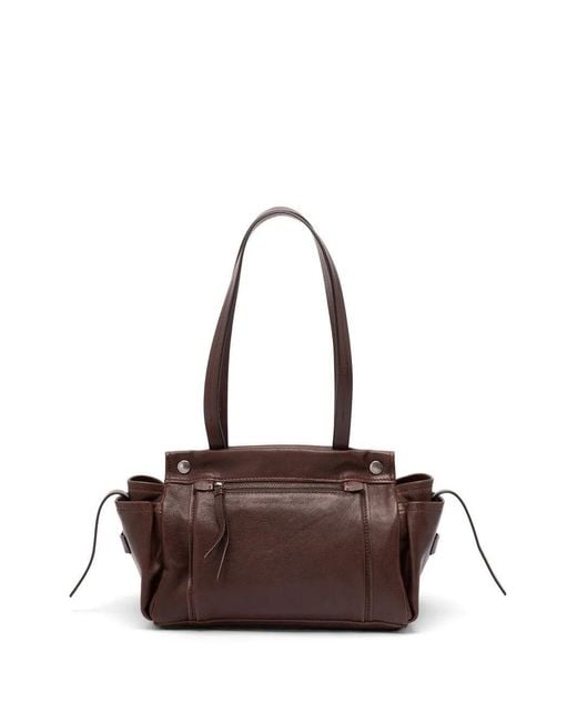Prada Brown Route Medium Leather Tote Bag