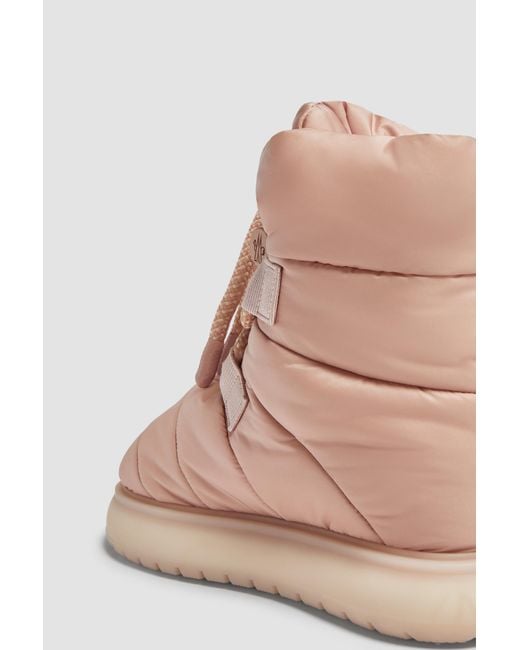 Moncler Pink Gaia Pull Ankle Boots