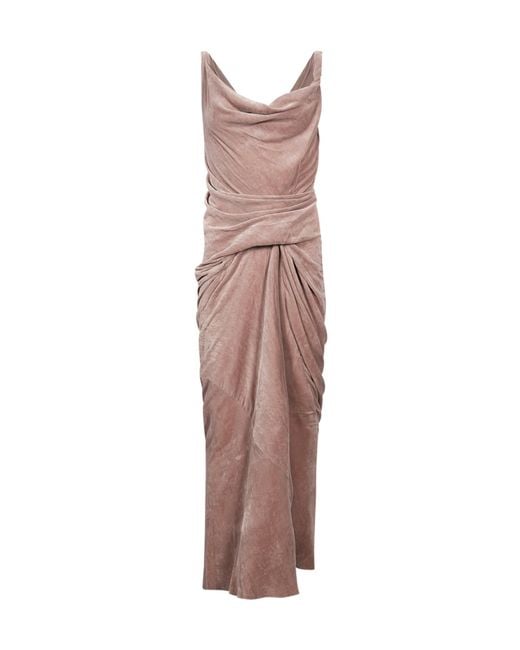 Rick Owens Brown Sleeveless Dress