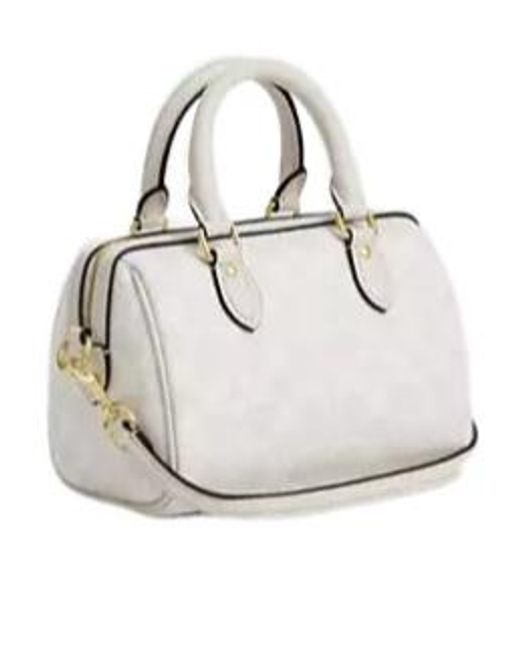 COACH White Mini Rowan Crossbody Bag