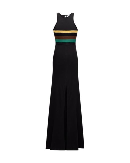Saint Laurent Black Striped Tank Dress