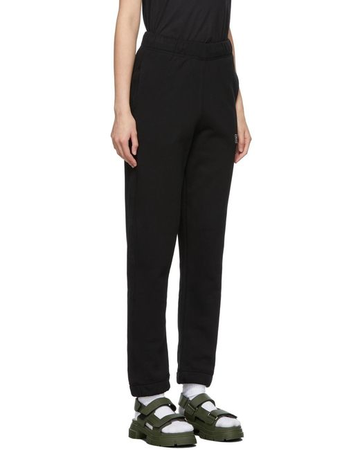 Ganni Black Logo Embroidered Elasticated Waistband Sweatpants