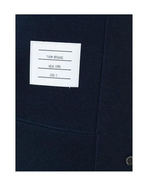 Thom Browne Blue Classic Loopback 4-Bar Sweatshirt for men