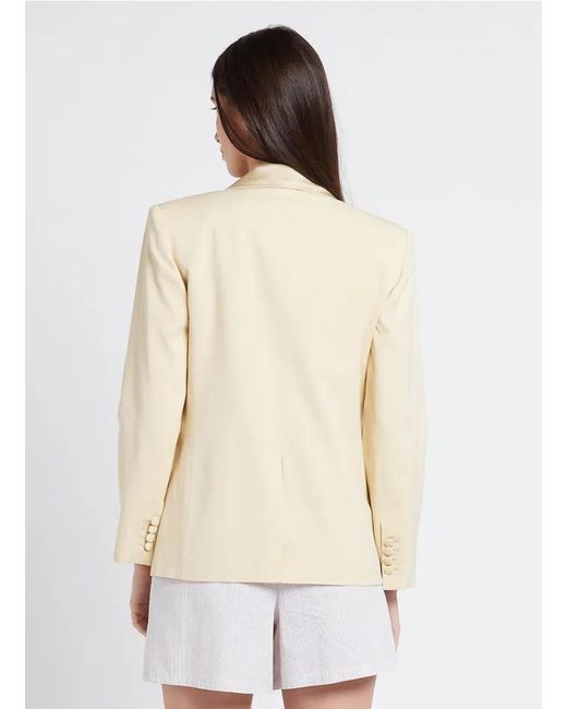 Ba&sh Natural Double-Breasted Blazer