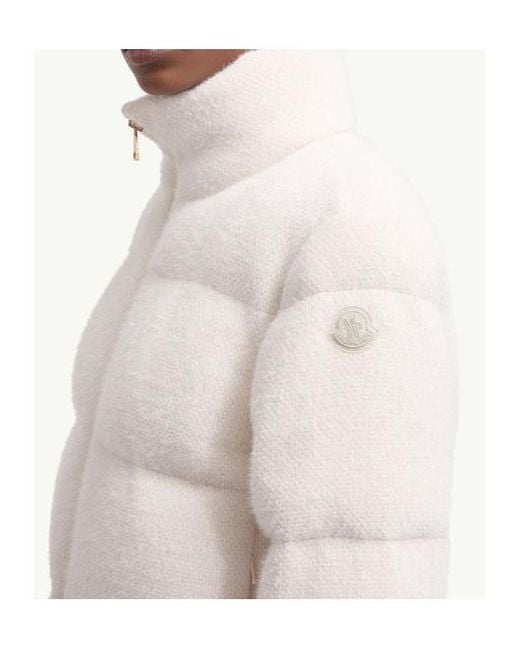 Moncler White High-Neck Padded Jacket