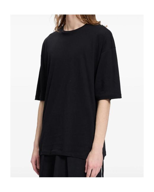 Ann Demeulemeester Black Slogan-Print Cotton T-Shirt for men