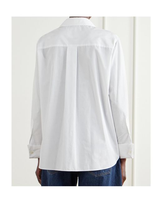 Sacai White Long-Sleeved Shirt