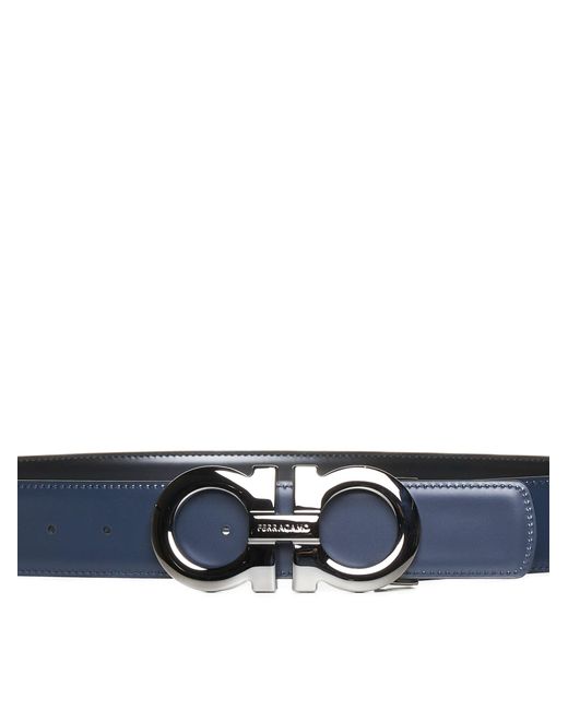 Ferragamo Blue Double-Sided Belt for men