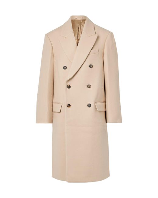 Wardrobe NYC Natural Double-Breasted Coat