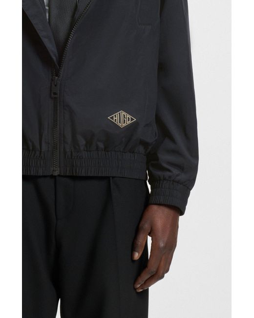 Boss Black Logo Hooded Jacket for men