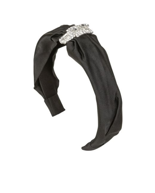 Jennifer Behr Black Katalina Embellished Headband