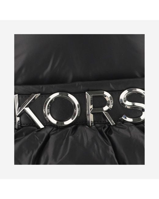 Michael Kors Black Michael Logo-Plaque Zipped Backpack