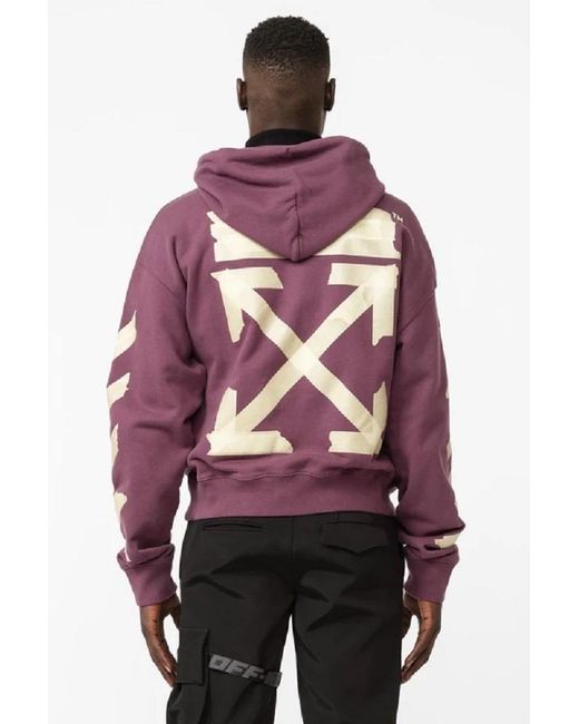 Off-White c/o Virgil Abloh Purple Tape Arrows Print Hoodie for men