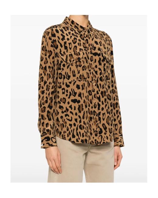 Blazé Milano Brown Leopard-Print Shirt