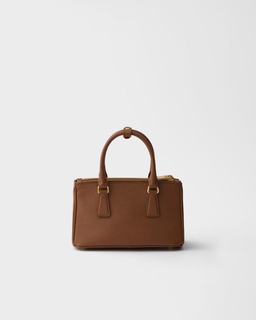 Prada Brown Galleria Mini Saffiano Leather Bag