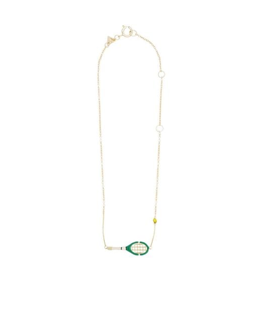 Aliita White Pelota Tennis Pendant Necklace