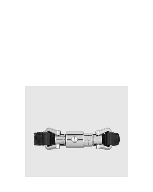 Gucci Black Piston Closure Bracelet for men