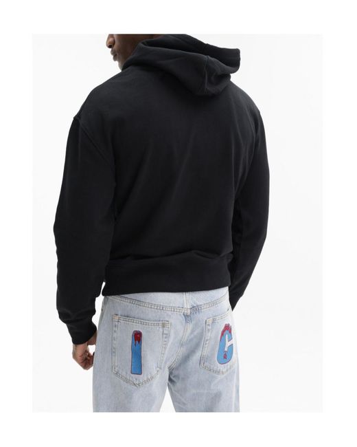 ICECREAM Black Graphic Logo Hoodie for men