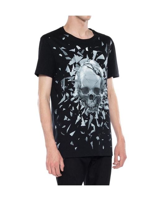 McQueen Black Logo Short-Sleeved T-Shirt for men