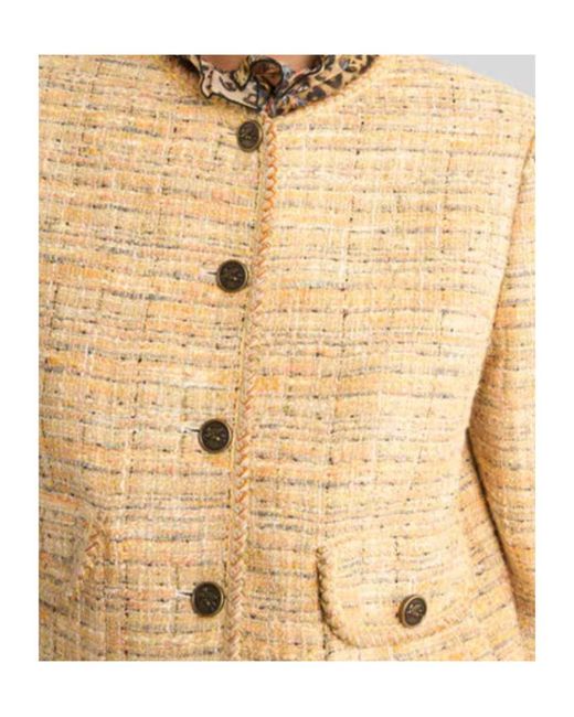 Etro Natural Crewneck Cropped Jacket