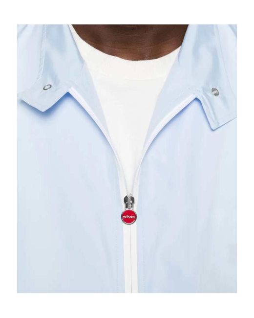 Kiton Blue Cima Zip-Up Jacket for men