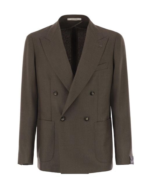 Tagliatore Green Warner Double-Breasted Jacket for men