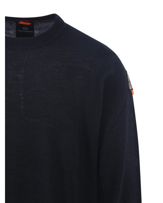 Parajumpers Blue Wool Knitted Pullover for men