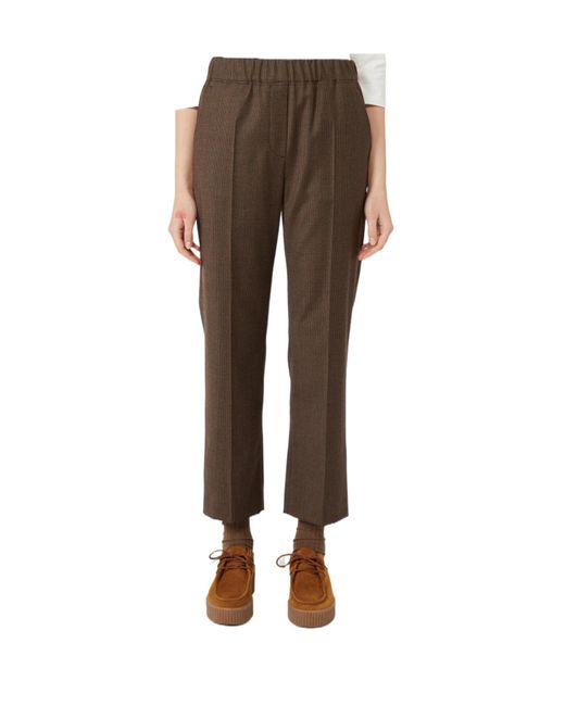 Weekend by Maxmara Brown Elastic Waist Casual Pants
