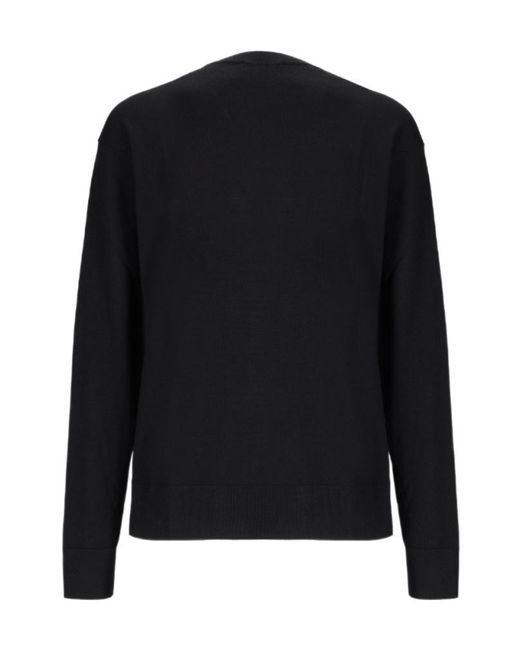 Laneus Black Ribbed-Knit Sweater for men