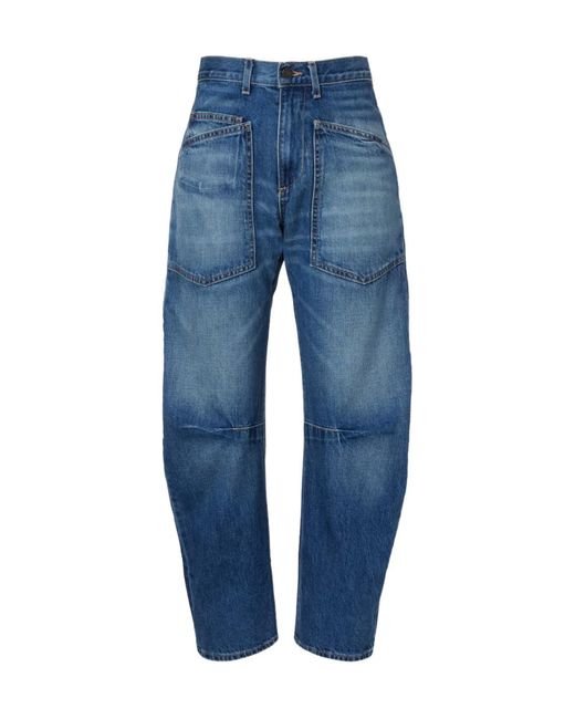 Nili Lotan Blue Belt-Loop Jeans