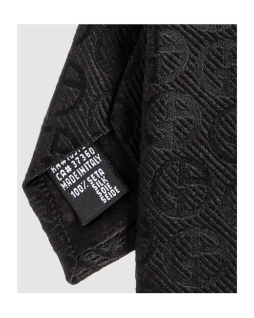 Giorgio Armani Black Monogram Pattern Tie for men