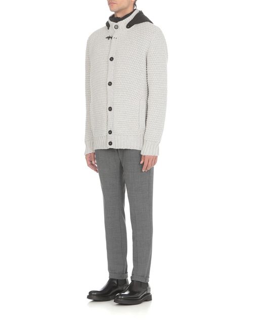 Fay Gray T-Button Knitted Cardigan for men